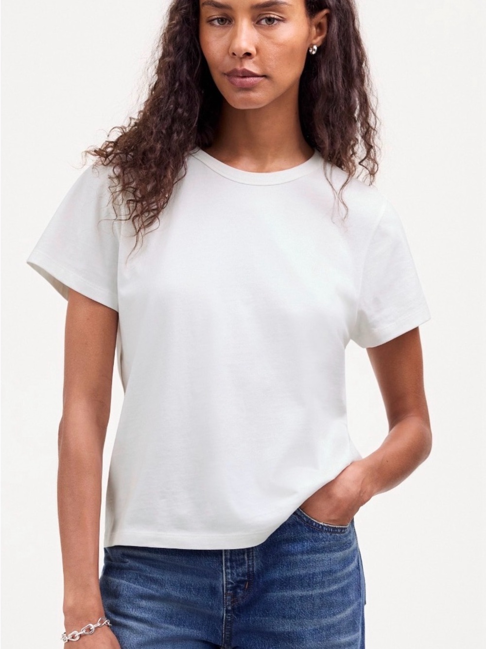 Madewell Perfect Crewneck Tee in Allday Jersey